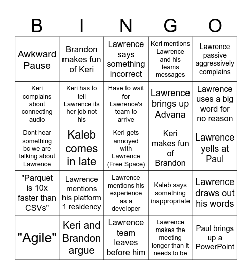Polar Bingo Card