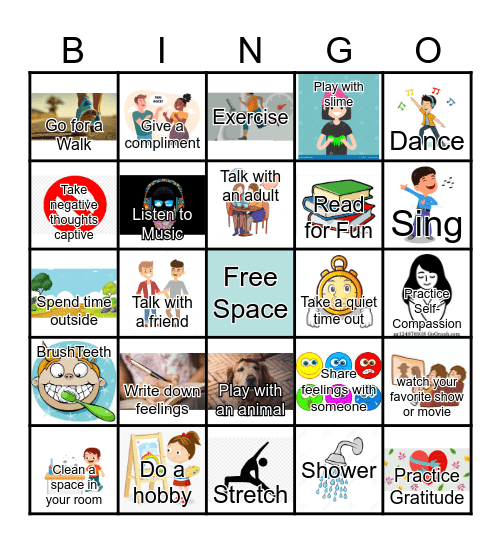 Self-Care BINGO Card