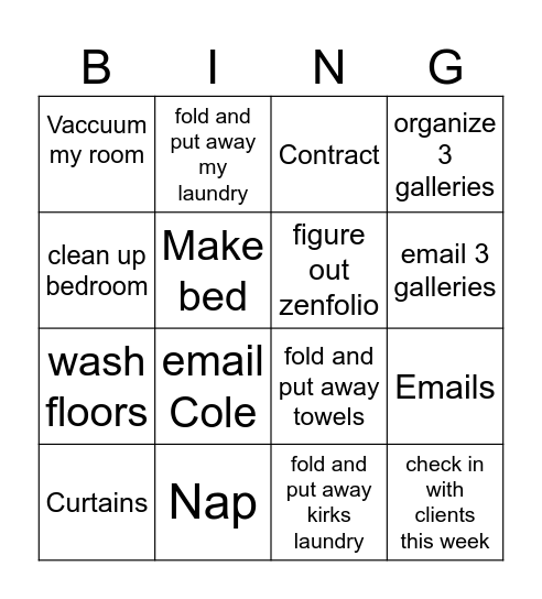 up herr Bingo Card