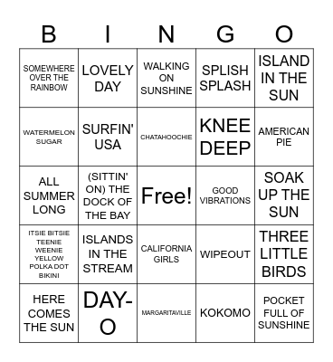 CRUISE SHIP BINGO Card