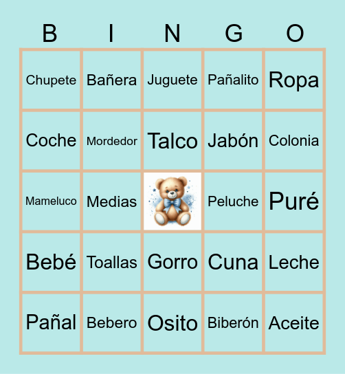 BABY SHOWER. Bingo Card