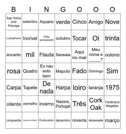 O ano estchegando ao fim! Bingo Card