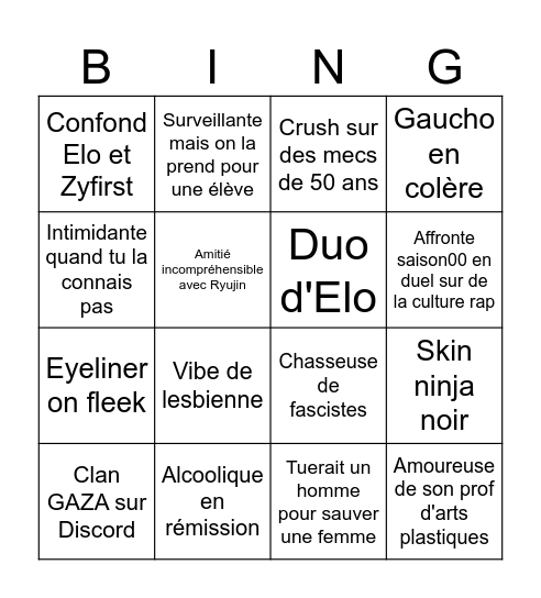 Bingo de Clara (mi-2025) Bingo Card