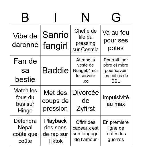 Bingo de Elo (mi-2025) Bingo Card