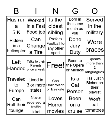 AML Bingo Card
