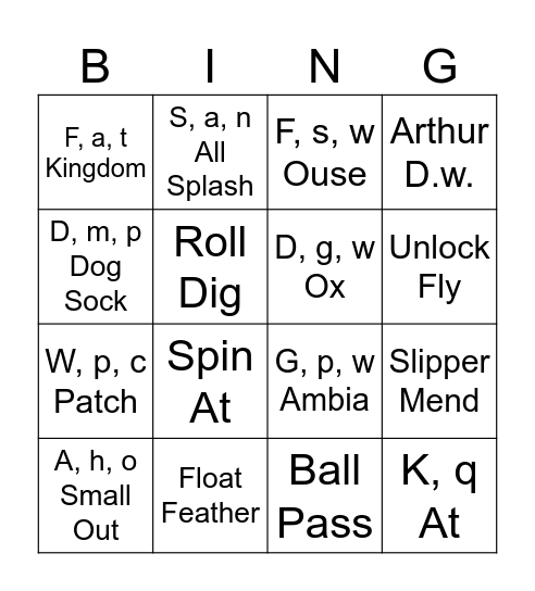 Alphabet lore trypo episodes Bingo Card