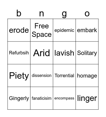 MEMBEAN Bingo! Bingo Card