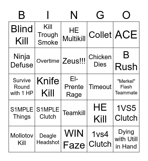 CS Bingo Card