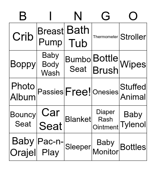 Tigger'S Bouncing Baby Bingo Card