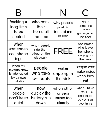Passages 1 Unit 10 Bingo Card