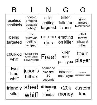 BINGO Card