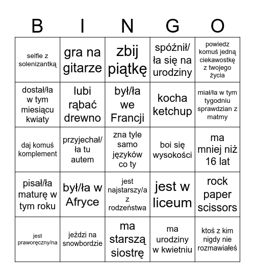 18 Dorotki i Natalki - 30/05/2025 Bingo Card