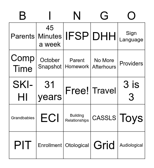 CAROL'S RETIREMENT 2025 Bingo Card