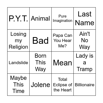 They Did This on Glee (Seasons 1-3) Bingo Card