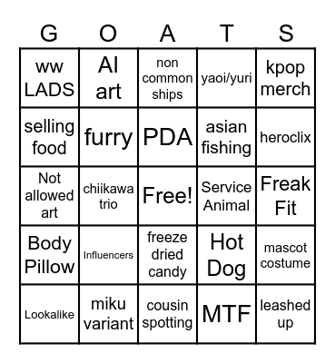EPIC BINGO!!!!1!!!! Bingo Card
