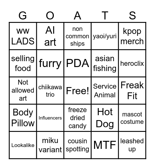 EPIC BINGO!!!!1!!!! Bingo Card