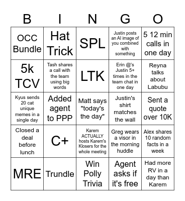 ST6 Bingo Card