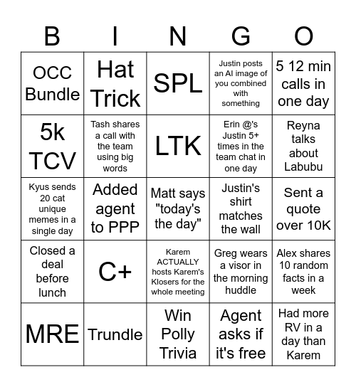 ST6 Bingo Card