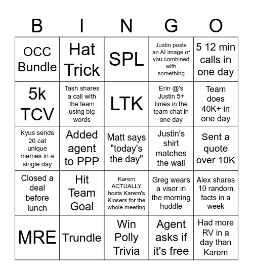 ST6 Bingo Card