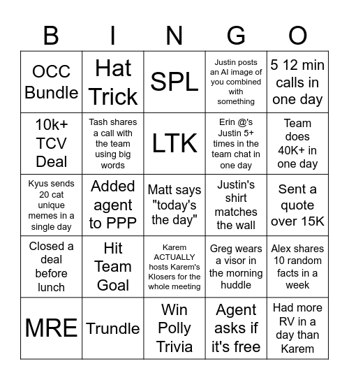 ST6 Bingo Card