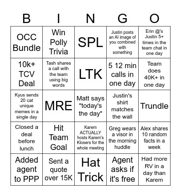 ST6 Bingo Card