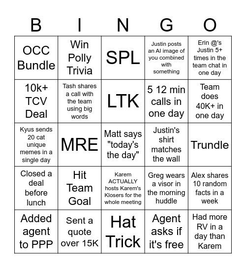 ST6 Bingo Card