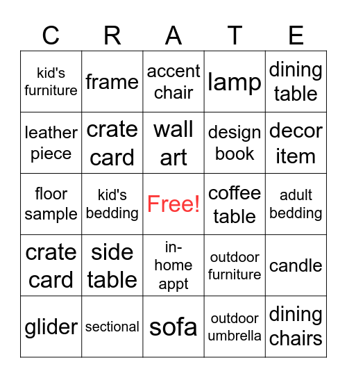 Memorial Day Bingo Card