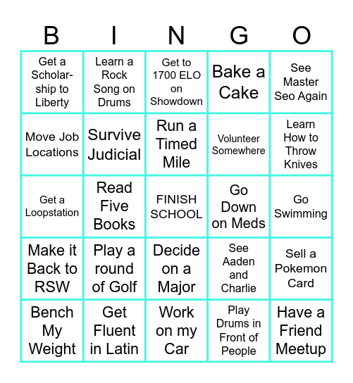 Summer Bingo Card
