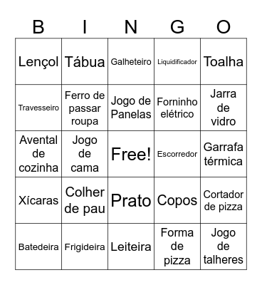 BINGO CHÁ DE PANELA Bingo Card