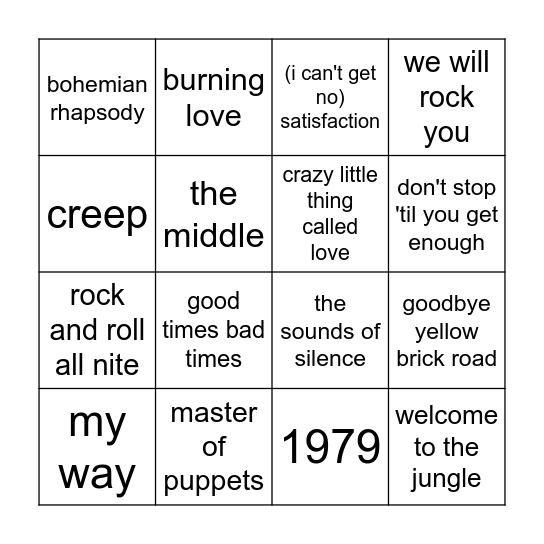 cowbells vol. II Bingo Card