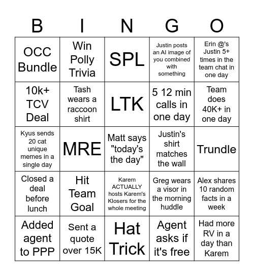 ST6 Bingo Card