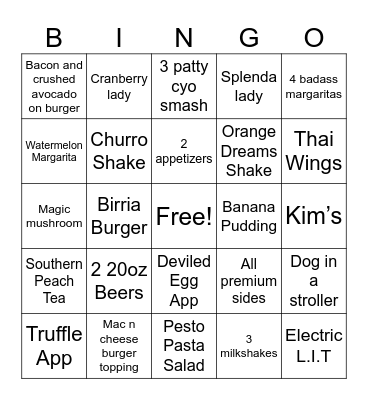B A D A S S  B I N G O Bingo Card