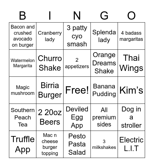 B A D A S S  B I N G O Bingo Card