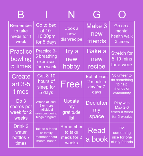 AD Bingo Card