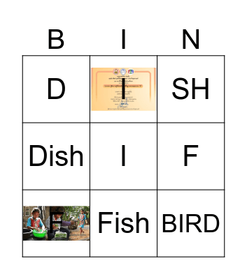 English Bingo Card