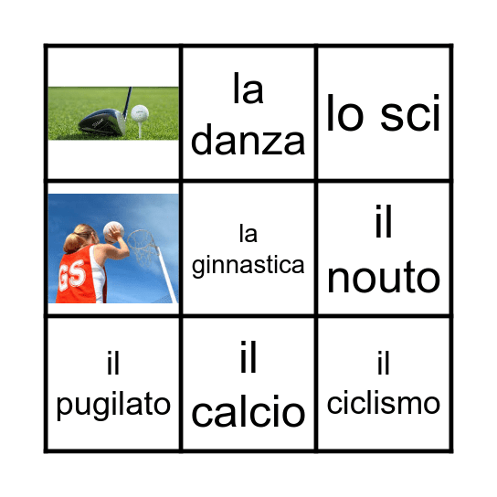 Tombola Bingo Card