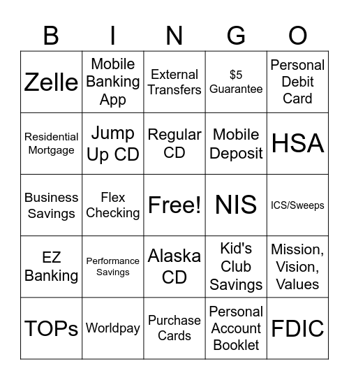 Northrim Bingo Card
