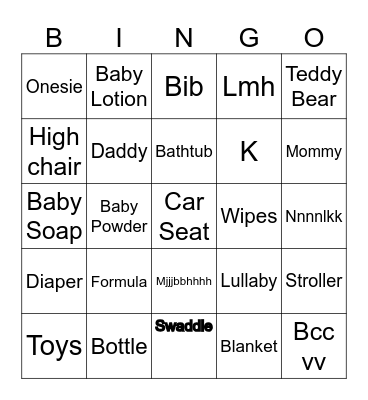 BABYSHOWER Bingo Card