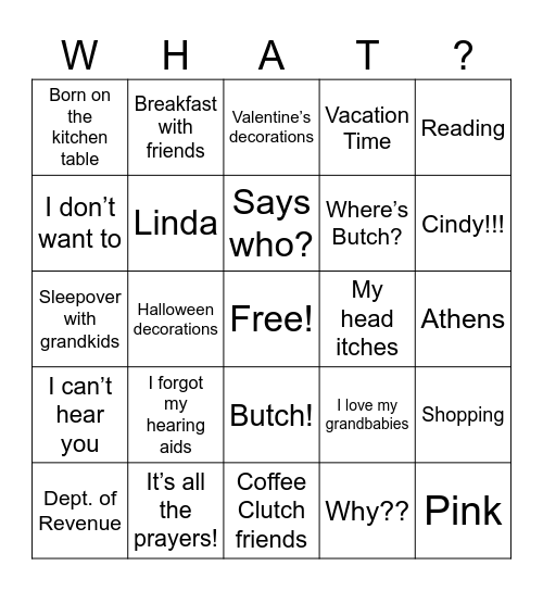 Sharon is 80! Bingo Card