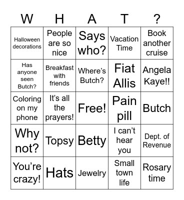 Sharon is 80! Bingo Card