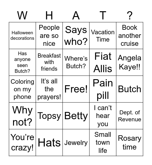 Sharon is 80! Bingo Card