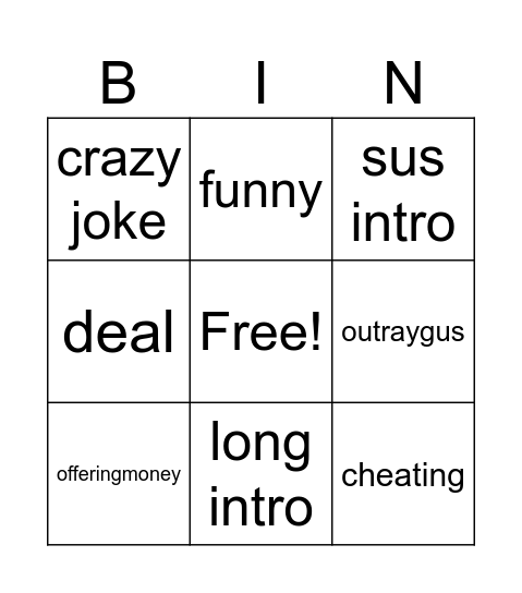 hoops Bingo Card