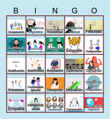 Lotería de desarrollo personal y emocional Bingo Card
