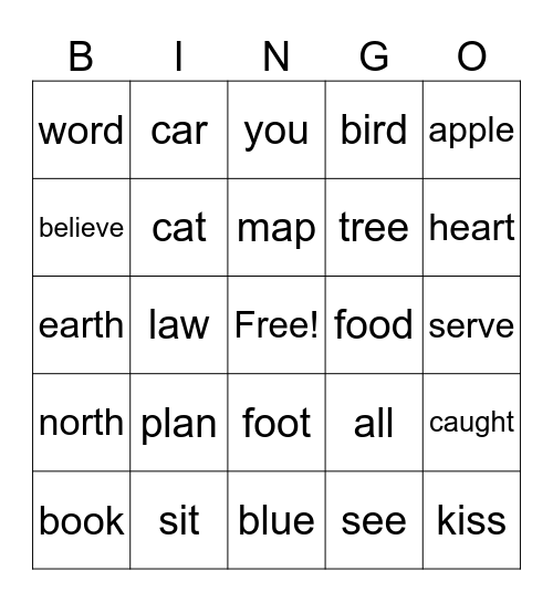 LET'S PLAY Bingo Card