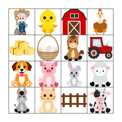 Bingo: La ferme Bingo Card