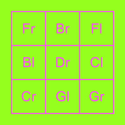 English sounds : Alphabet 4 Bingo Card