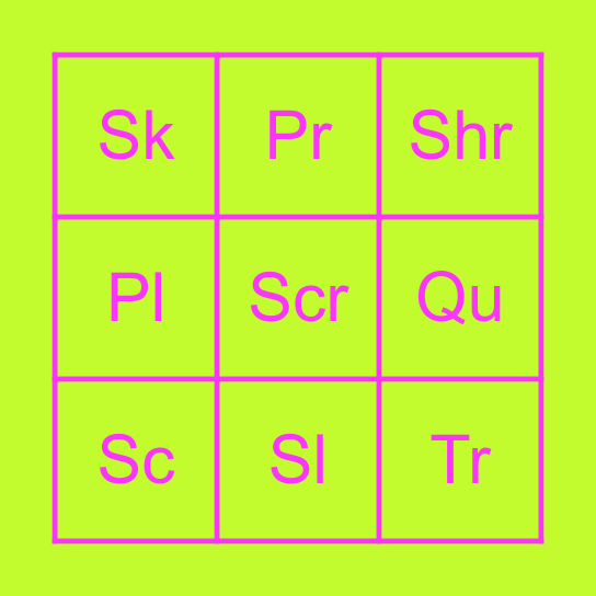 English soiunds : Alphabets 5 Bingo Card