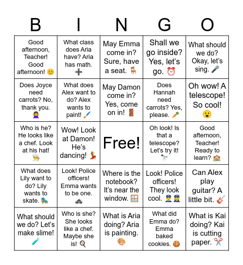 What’s that sound? Maybe a cat. 🐱 Bingo Card