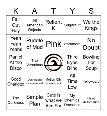 POP PUNK! Bingo Card