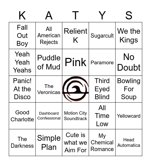 POP PUNK! Bingo Card